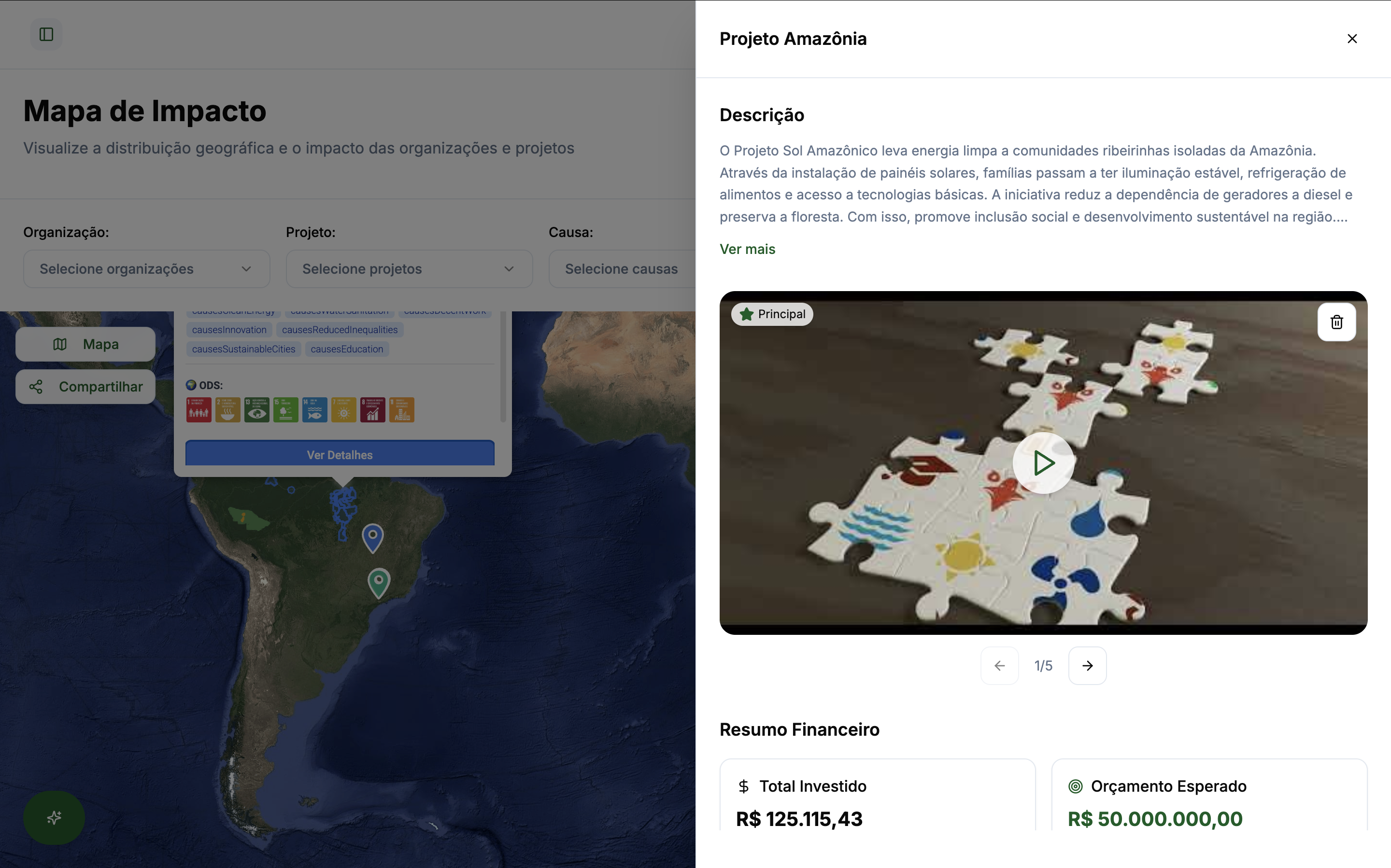 Impact Map — Plataforma de gestão de impacto socioambiental